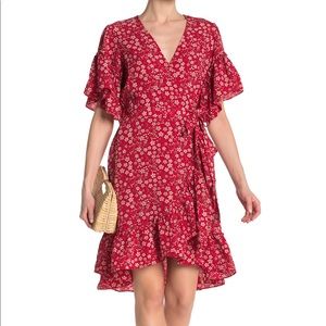 Nordstrom Max Studio floral wrap dress